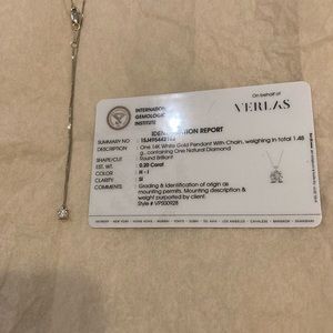 Tiny diamond solitaire pendant